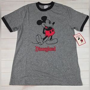 DISNEY Classic Mickey Mouse Gray Ringer Tee Size Small New With Tags